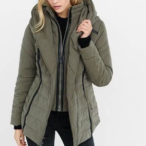 EXPRESS Puffer double zipper coat